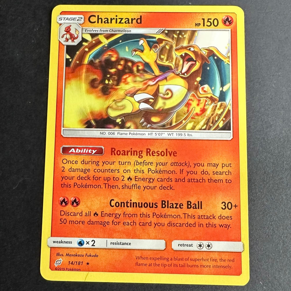 Pokemon TCG Charizard SM Team Up 14/181 Rare Non Holo NM